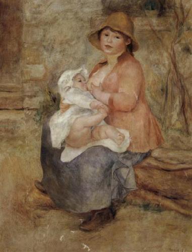 Pierre Renoir Maternity-Baby at the Breast(Aline and her son Pierre) first version oil painting picture